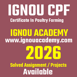 IGNOU CPF SOLVED ASSIGNMENT 2026